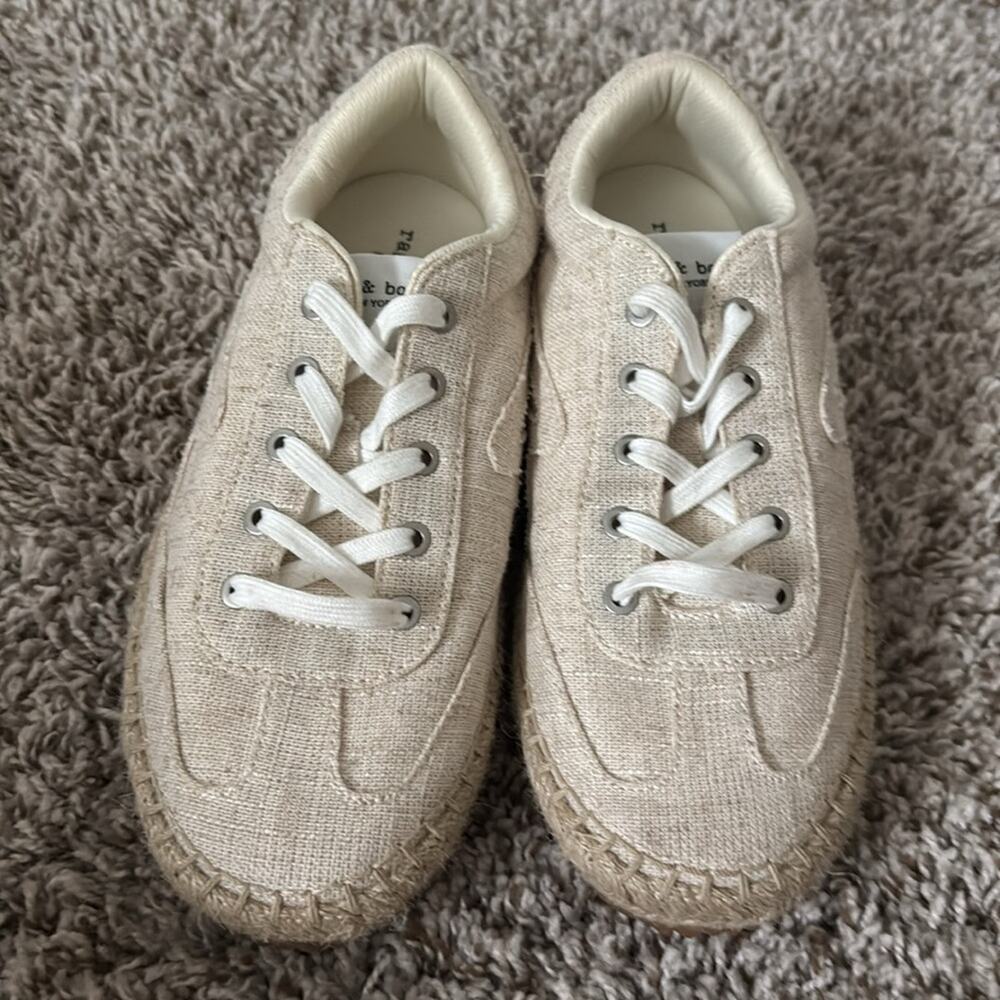 Rag & Bone 37 Retro Espadrille Sneakers in Linen Canvas - Picture 4 of 9